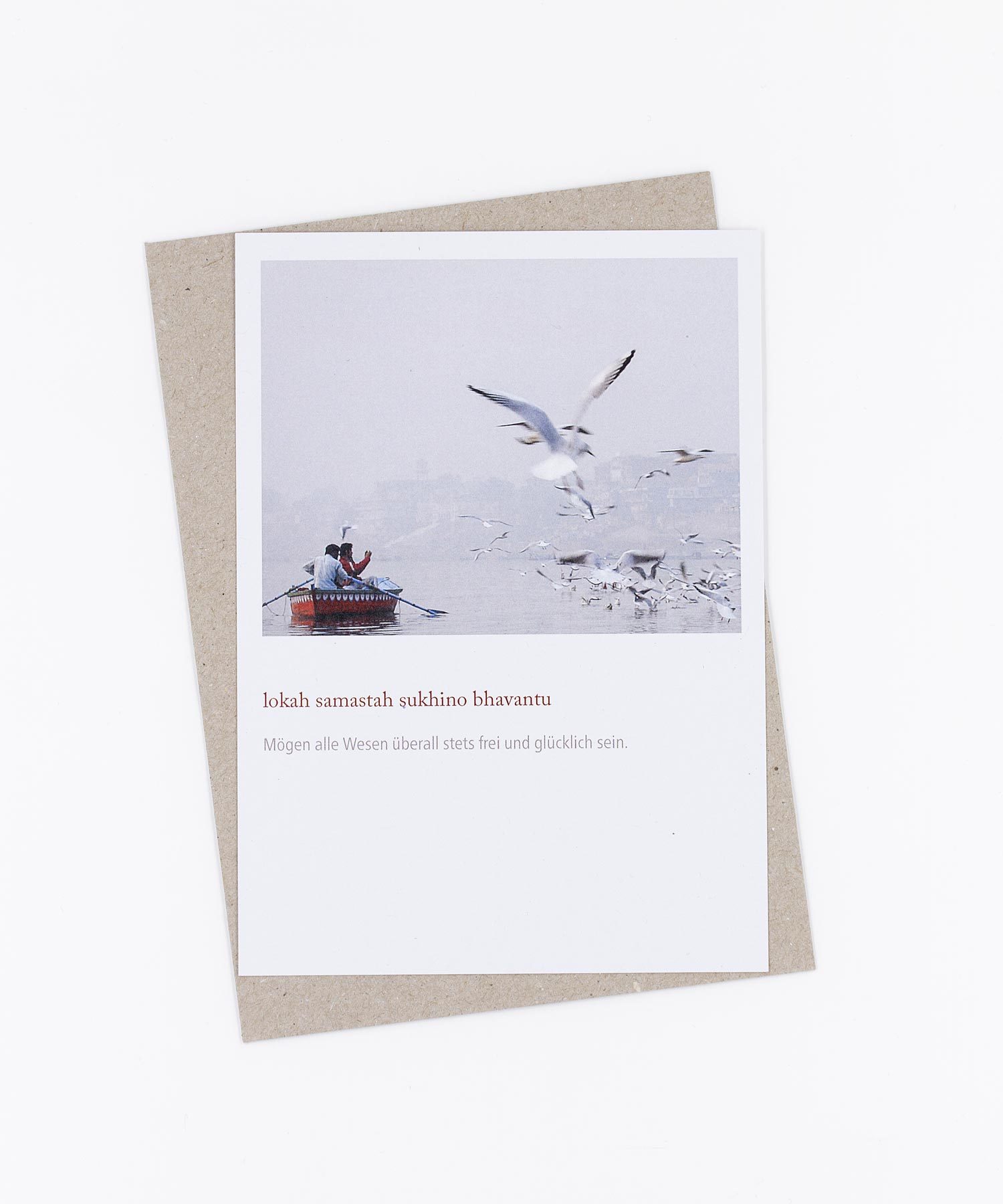 Mantra Postkarte Lokah Samastah