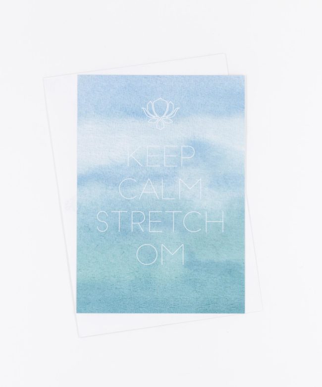 Yoga Postkarte Stretch OM