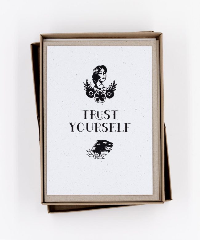 Siebdruck Tattoo Grußkarten Box