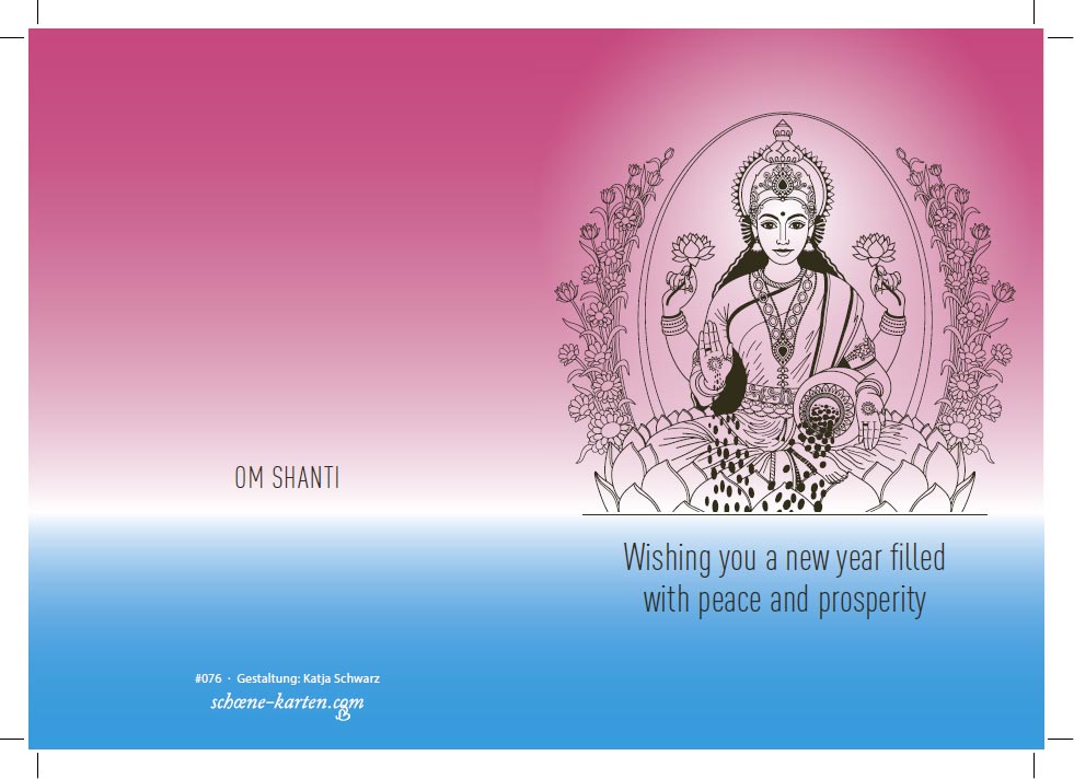 Weihnachtskarte Prosperity · Lakshmi