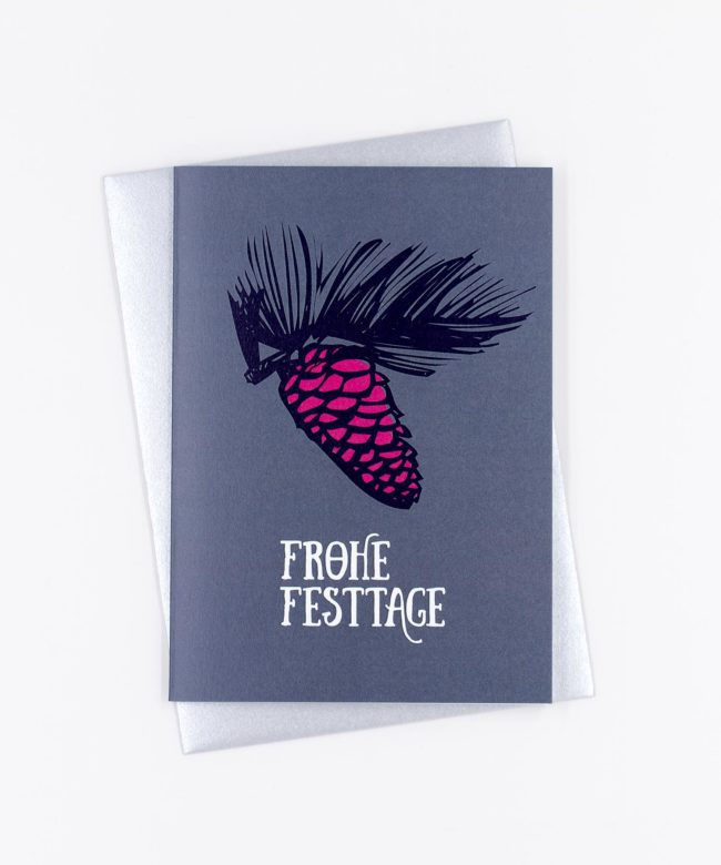 Weihnachtskarte Kiefernzapfen
