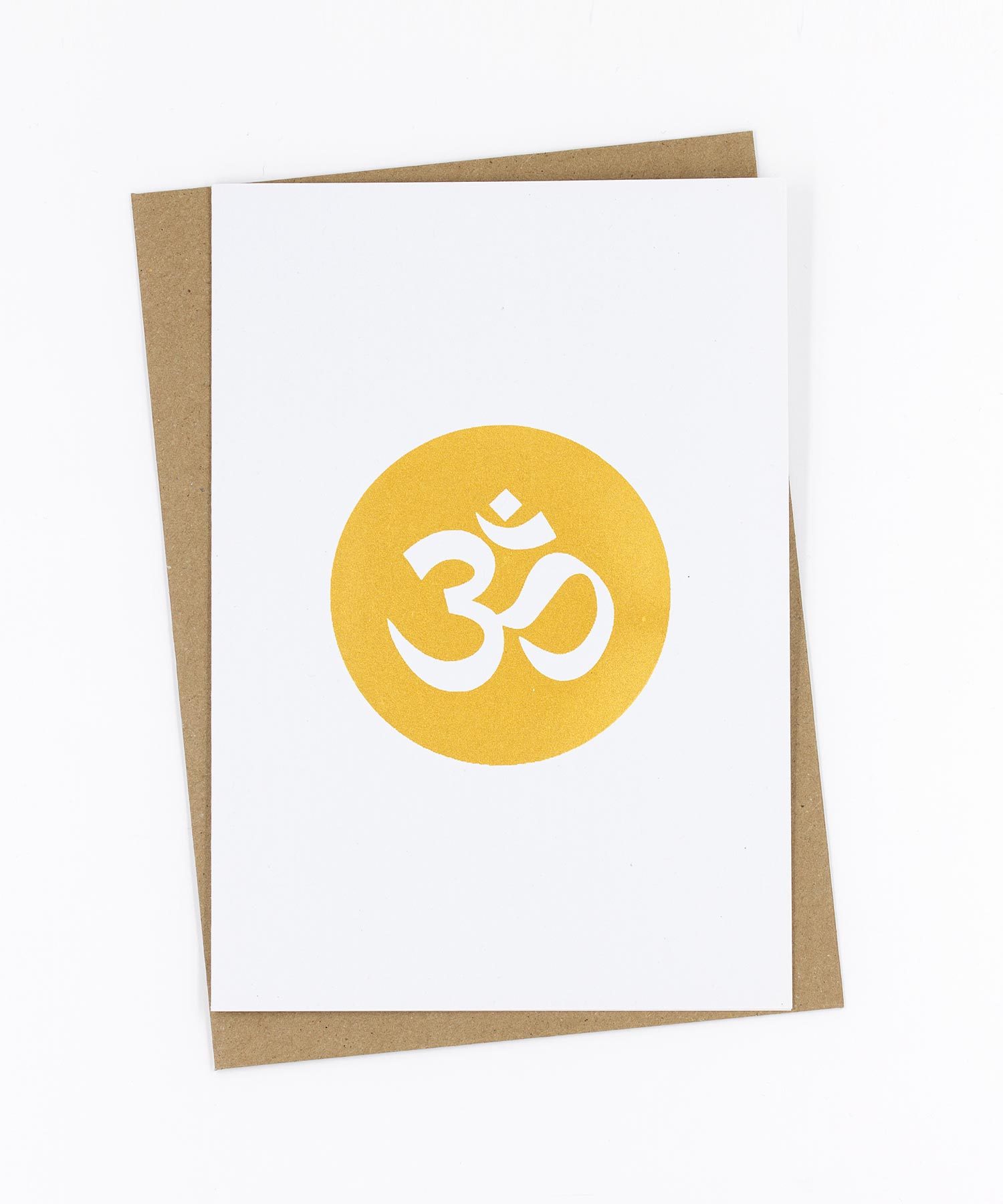 Yoga Grußkarte Golden OM