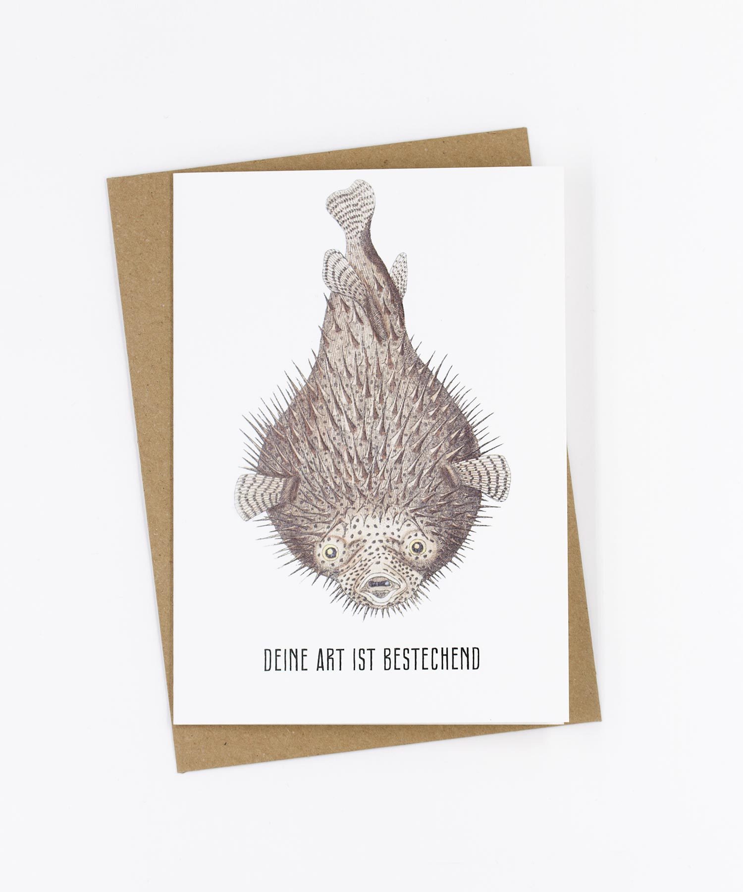 Grußkarte Kugelfisch