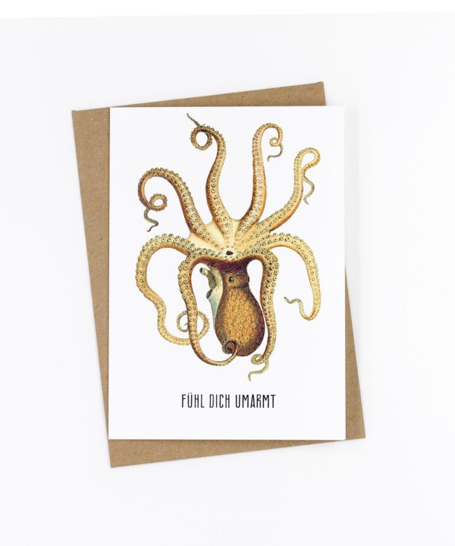 Grußkarte Oktopus