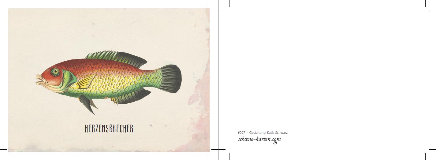 Postkarte Fishlove · Herzensbrecher