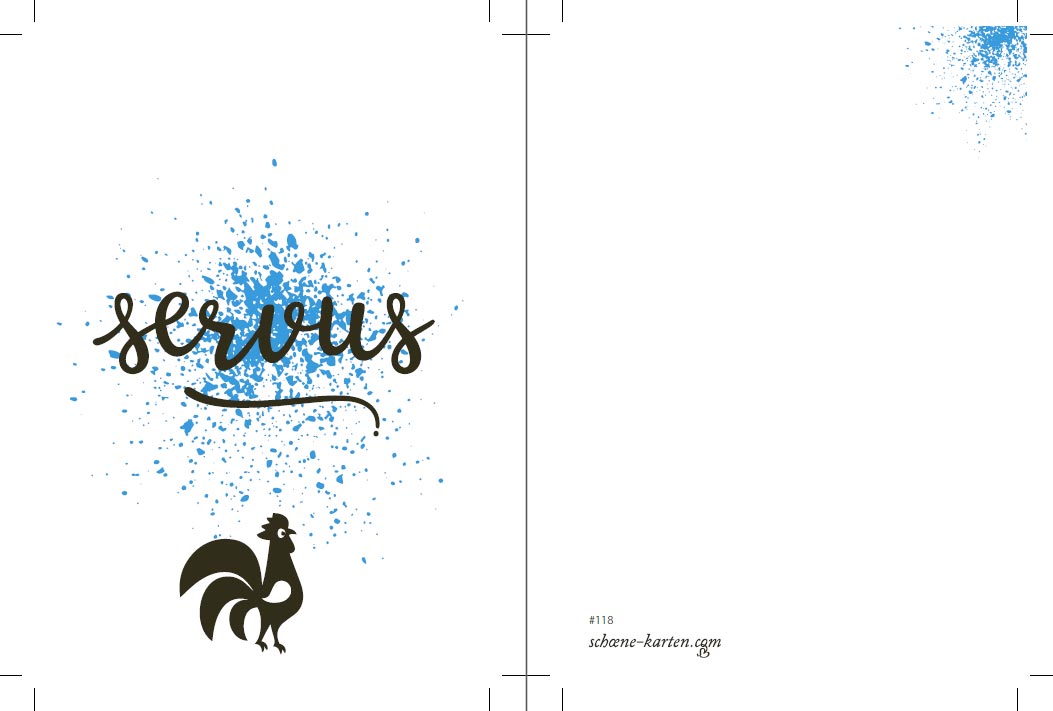 Postkarte Birds · Servus