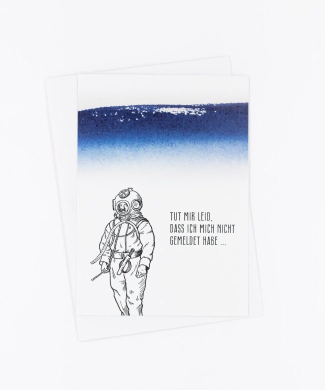 Postkarte Abgetaucht