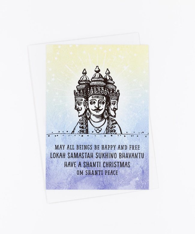 Weihnachtskarte Brahma Shanti Christmas