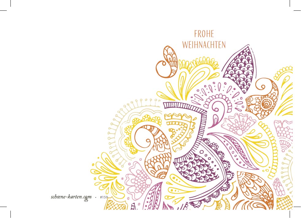 Weihnachtskarte Paisley