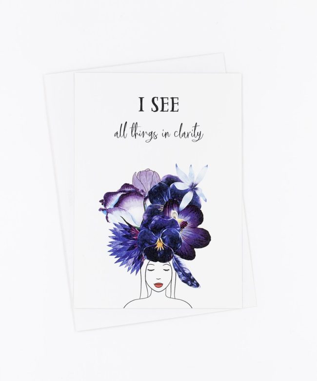 Yoga Postkarte Ajna Chakra