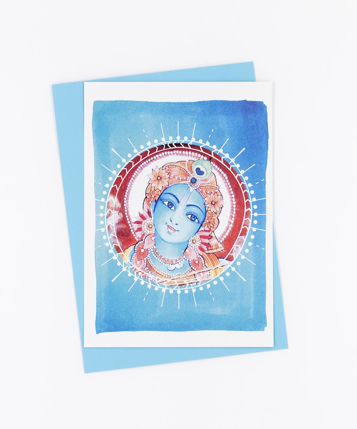 Yoga Postkarte Krishna