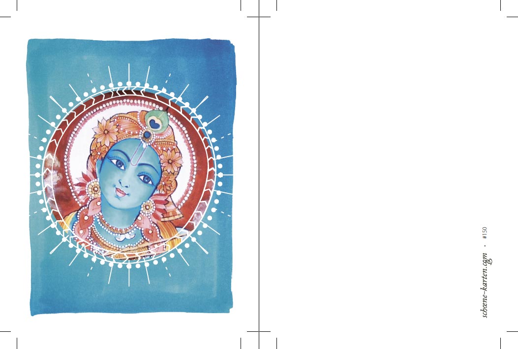 Yoga Postkarte Krishna