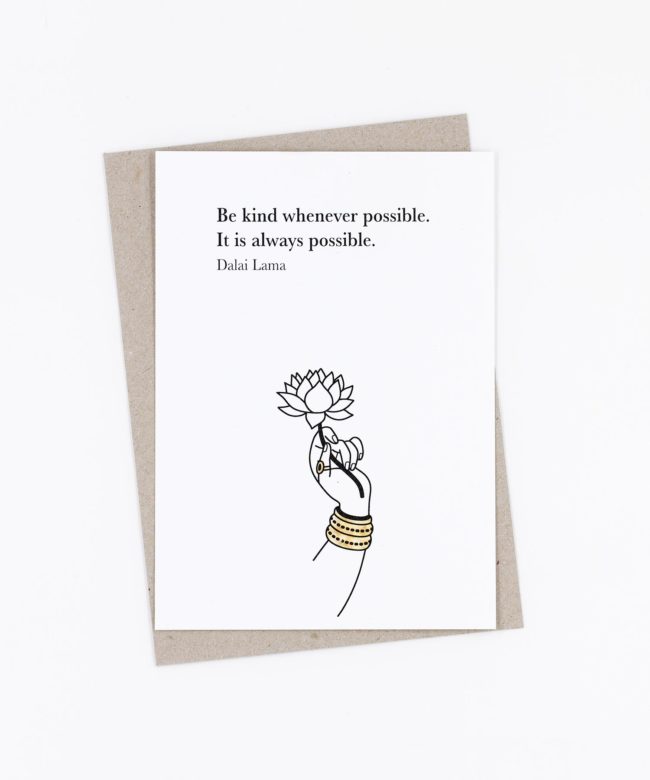 Postkarte Be kind