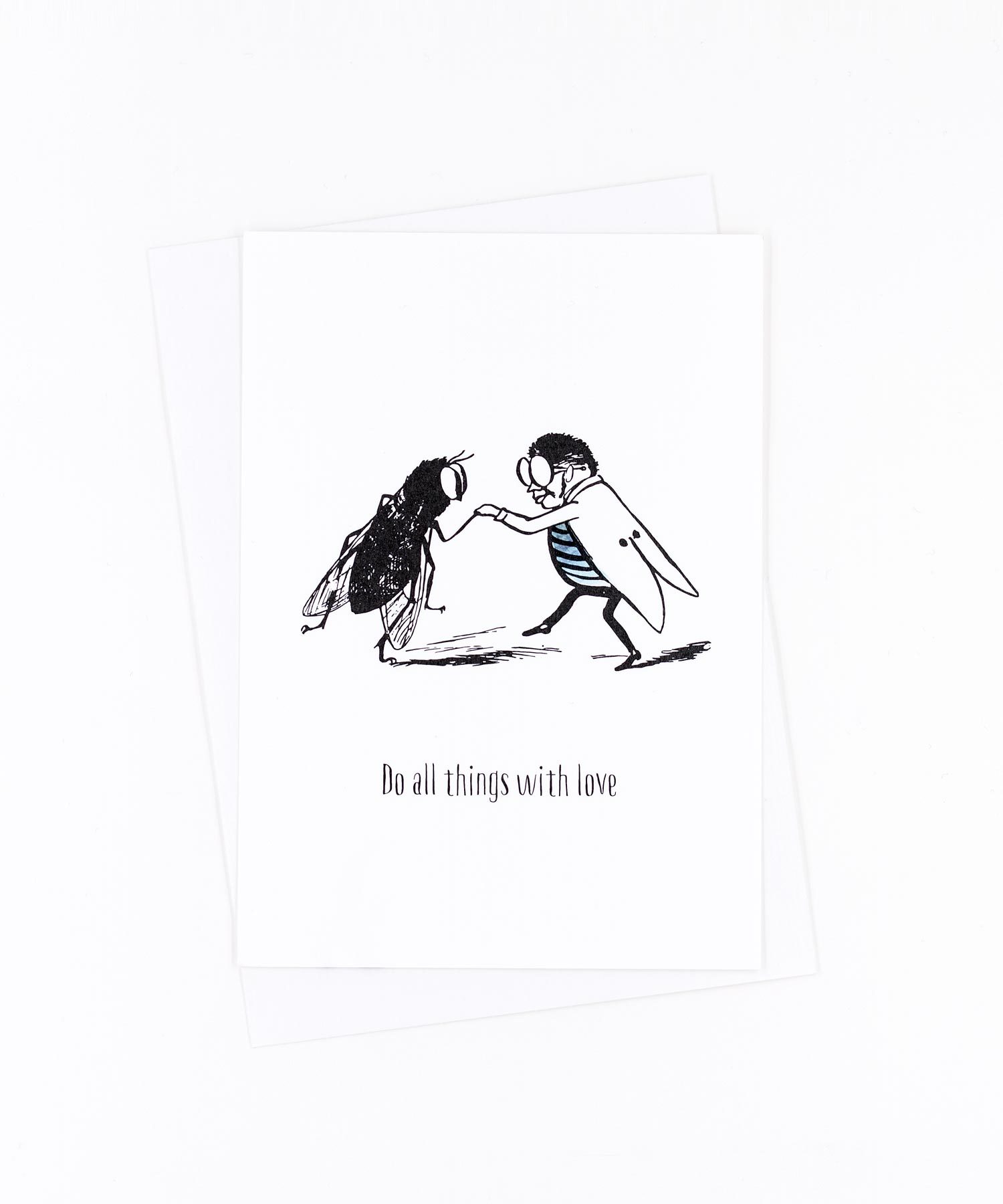 Postkarte Do all things with love