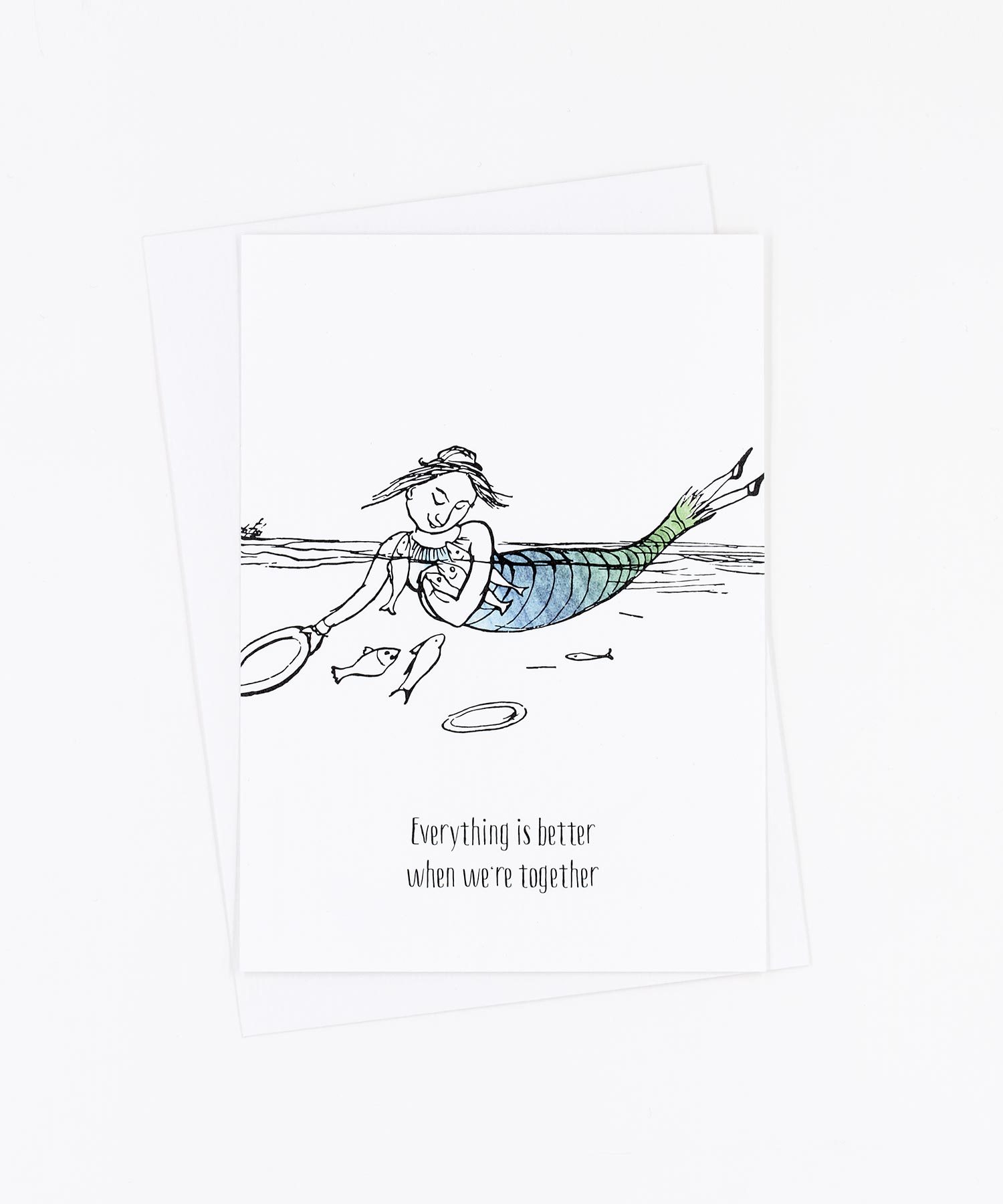 Postkarte Everything is better