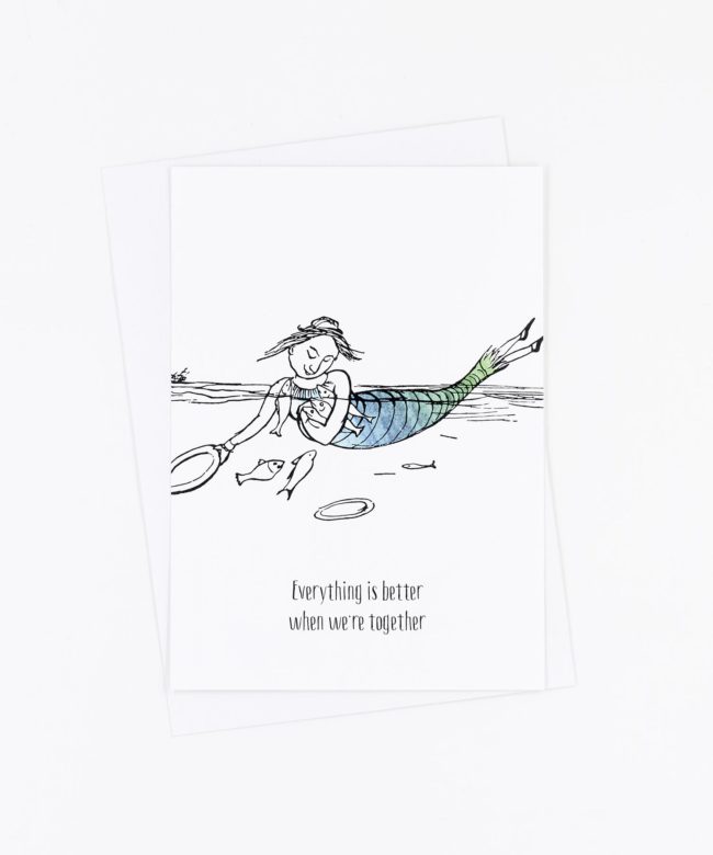 Postkarte Everything is better