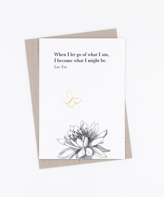Postkarte Let go