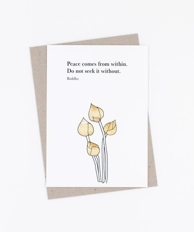 Postkarte Peace comes from within