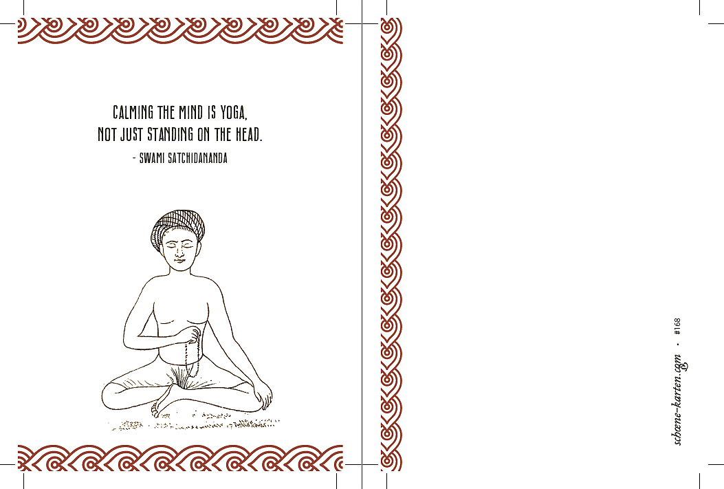 Yoga Postkarte Calming the mind