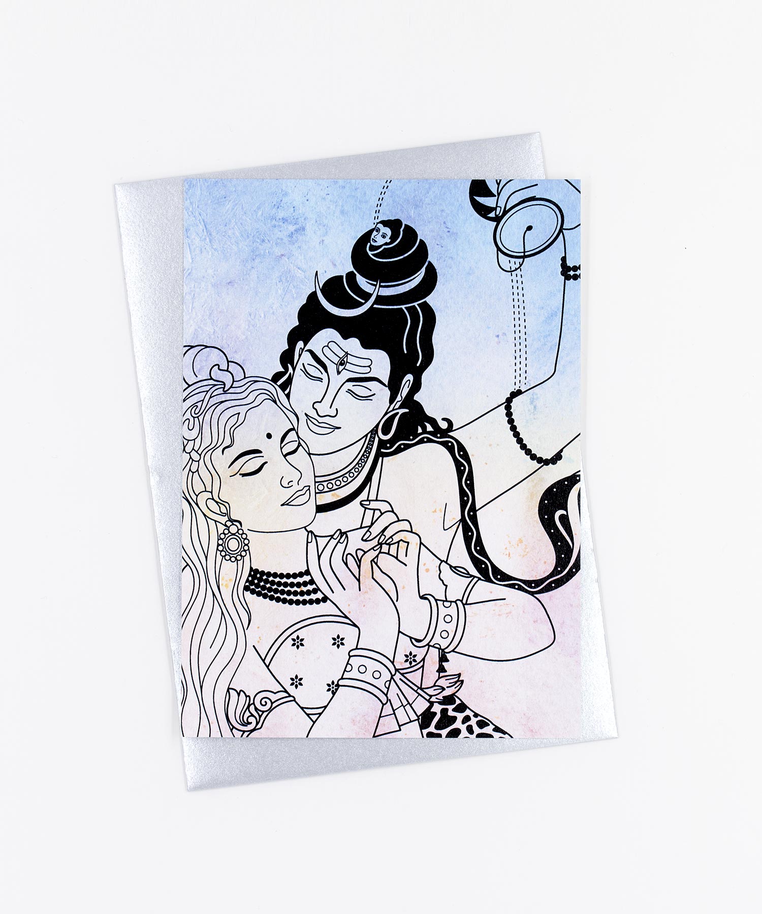 Yoga Postkarte Siva und Parvati