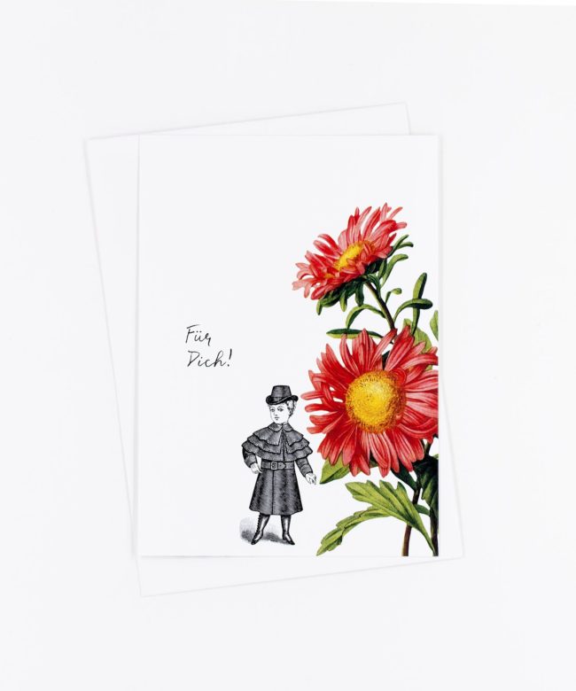 Postkarte Für Dich · Aster