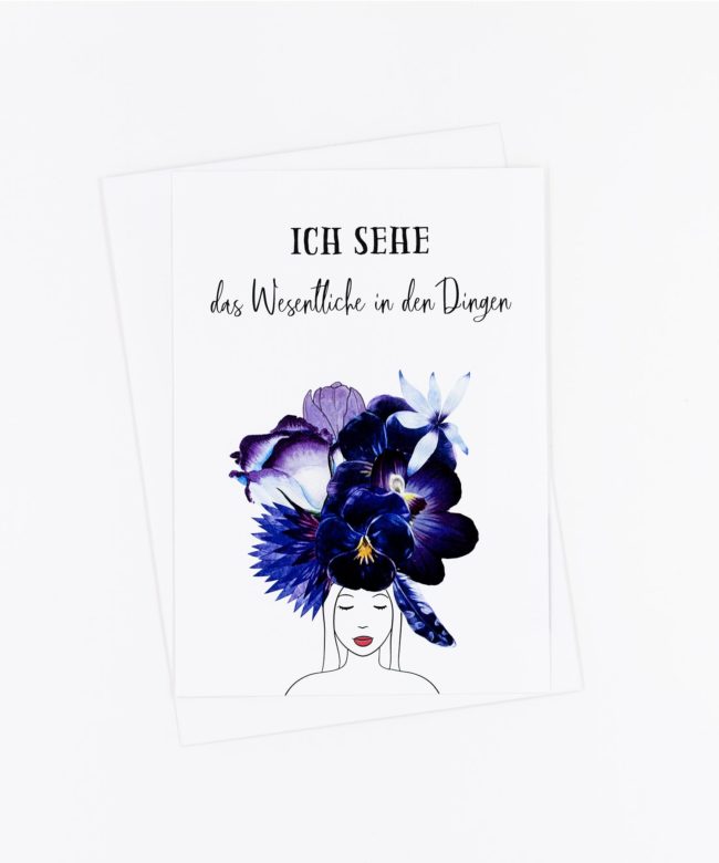 Yoga Postkarte Ajna Chakra (de)