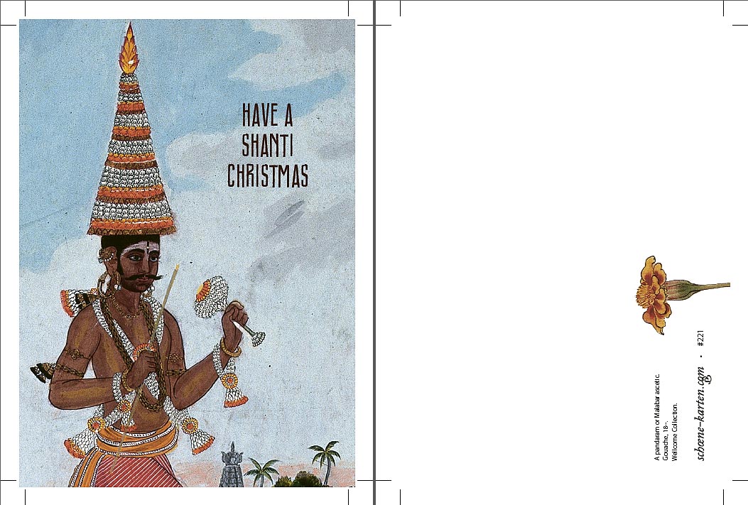 Weihnachtspostkarte Malabar Shanti Christmas