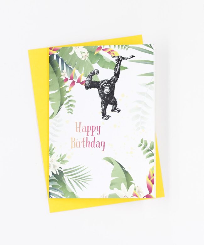 Geburtstagskarte Happy Birthday · Chimp
