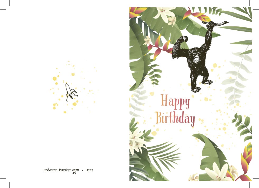 Geburtstagskarte Happy Birthday · Chimp