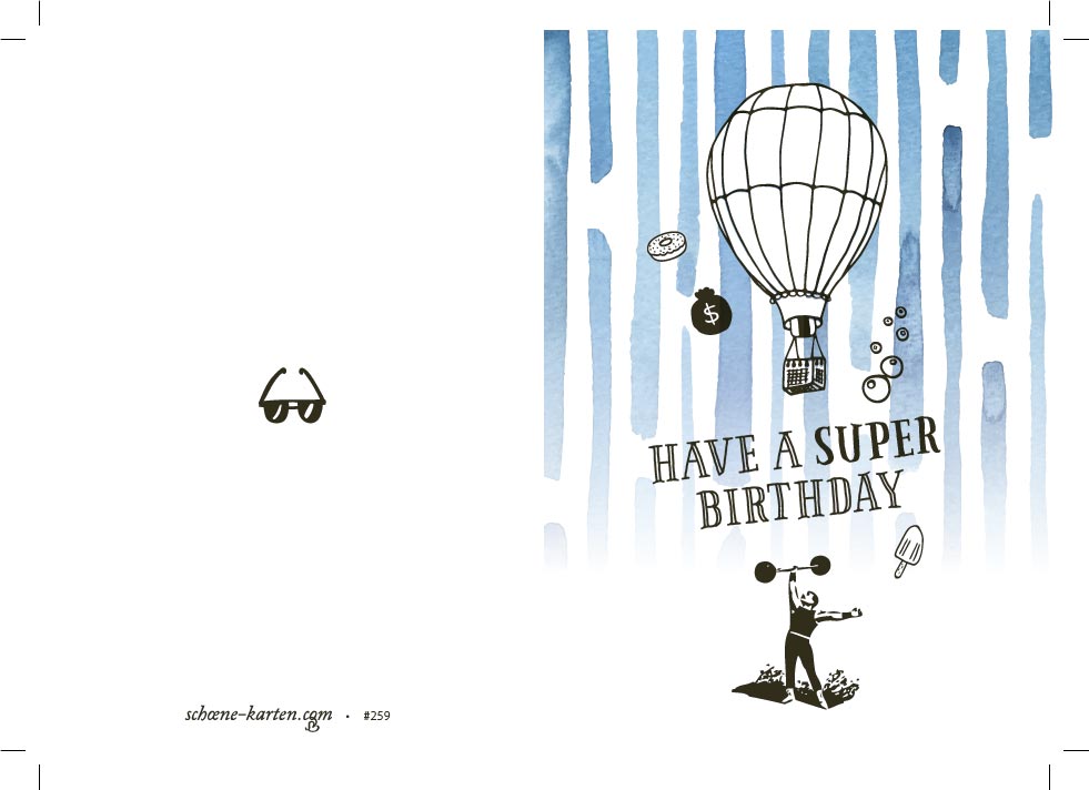 Geburtstagskarte Super Birthday