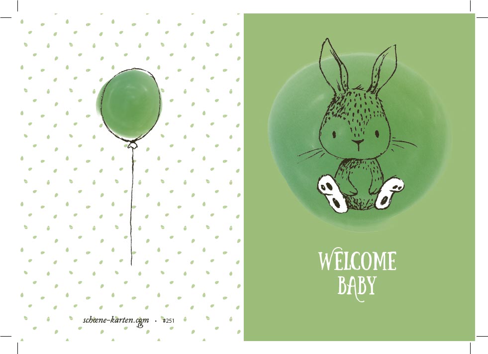 Geburtskarte Welcome Baby · Hase