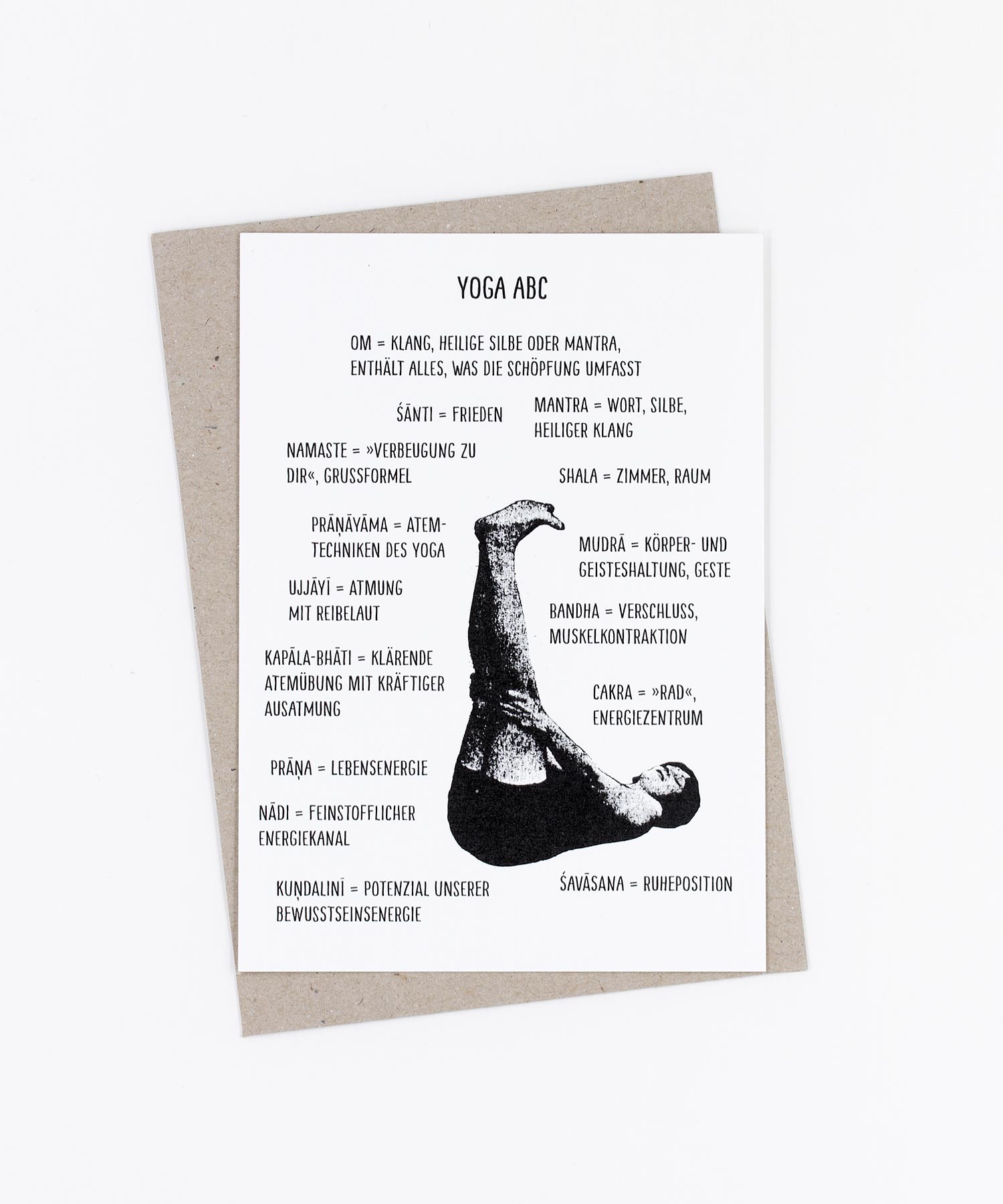 Postkarte Yoga ABC
