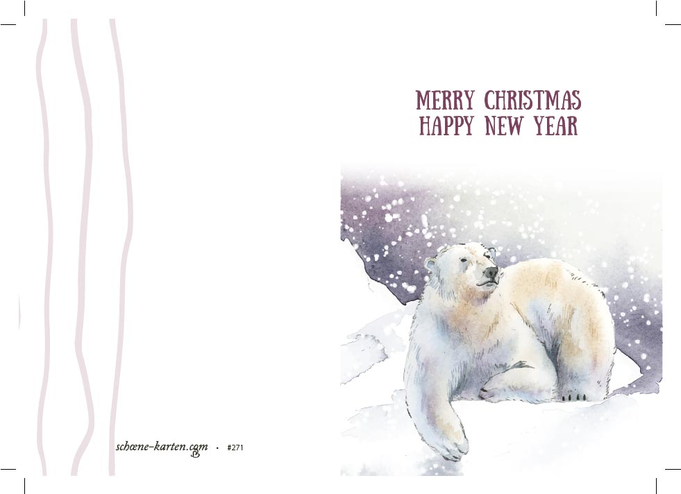 Weihnachtskarte Winter · Eisbär