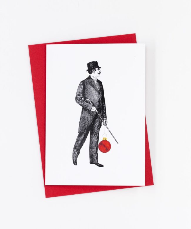 Weihnachtskarte Stilvoll · Gentleman