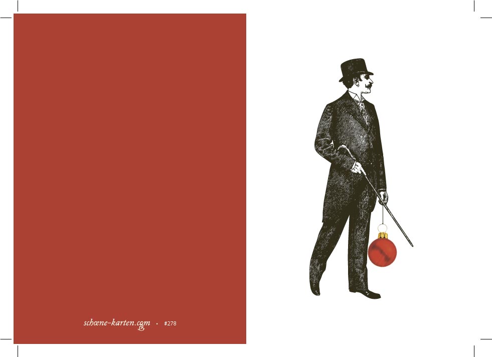 Weihnachtskarte Stilvoll · Gentleman