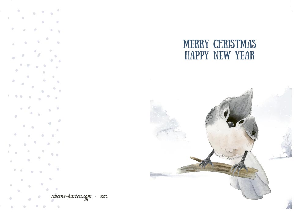 Weihnachtskarte Winter · Vogel