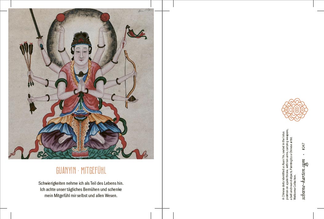 Yoga Postkarte Guanyin