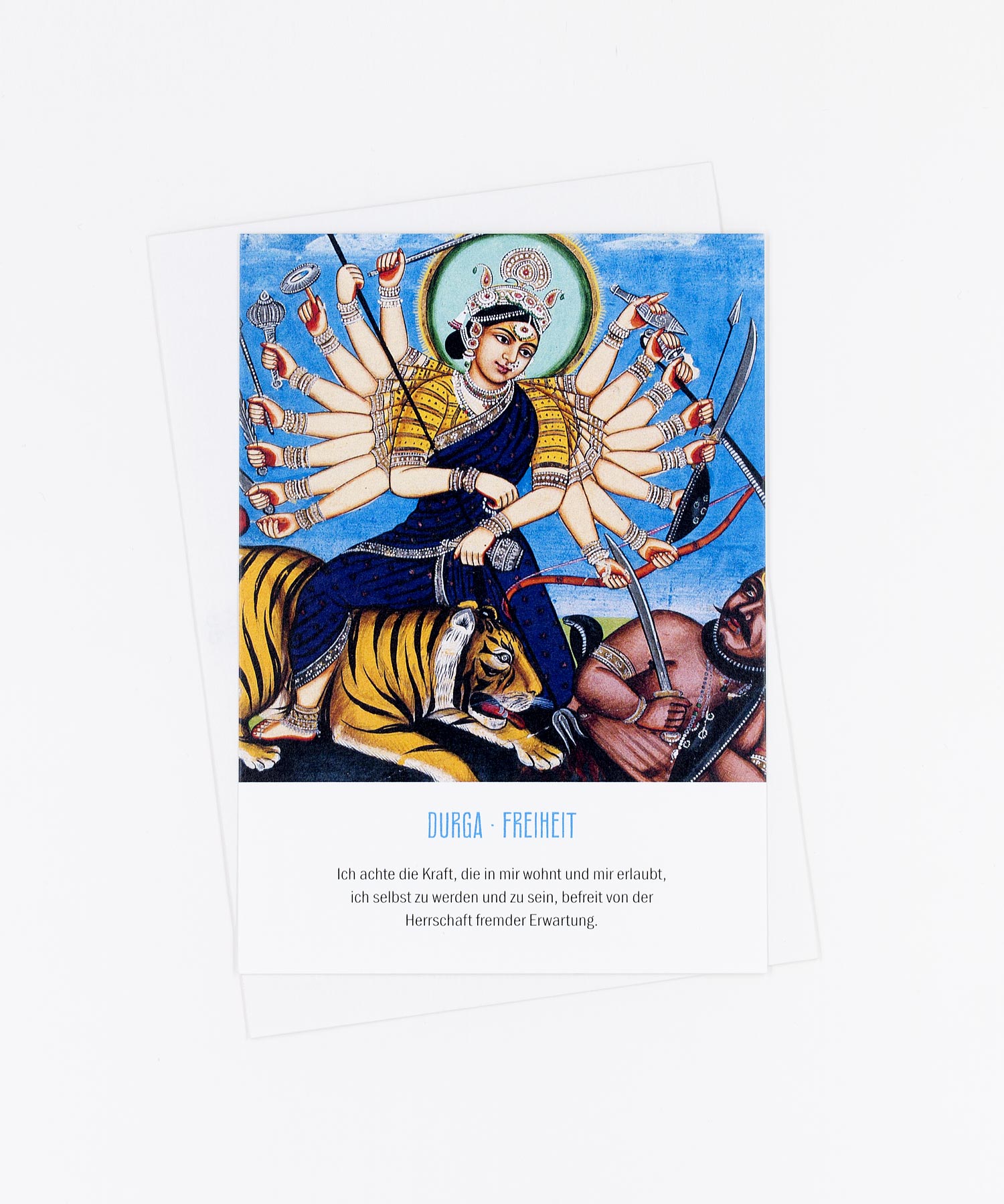 Yoga Postkarte Göttin Durga