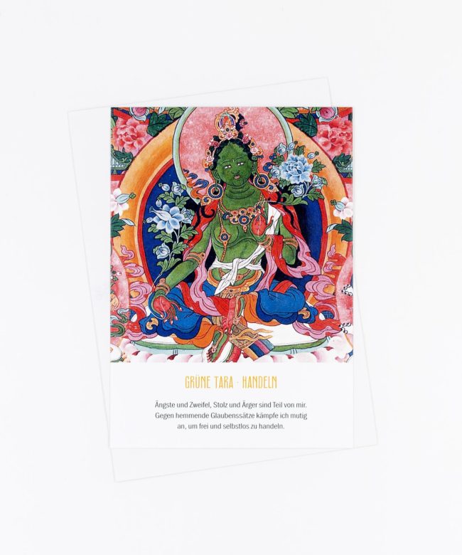 Yoga Postkarte Grüne Tara