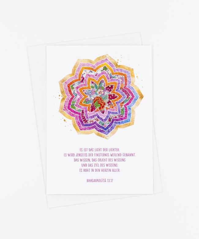 Bhagavadgita Postkarte »Wissen«
