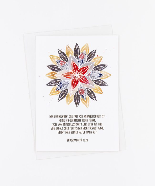 Bhagavadgita Postkarte »Gutes Handeln«